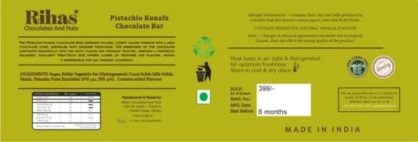 Dubai's Viral Kunafa Chocolate Bar (Mini Pack) - Image 7