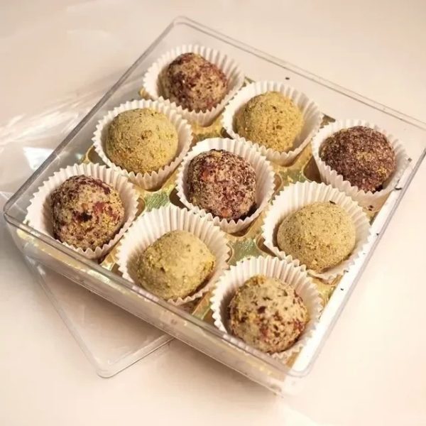 Riha's Chocolates - Rose Pista Laddoo pack of 09 pcs | Indian Sweets | No Sugar | Guilt Free - Image 3